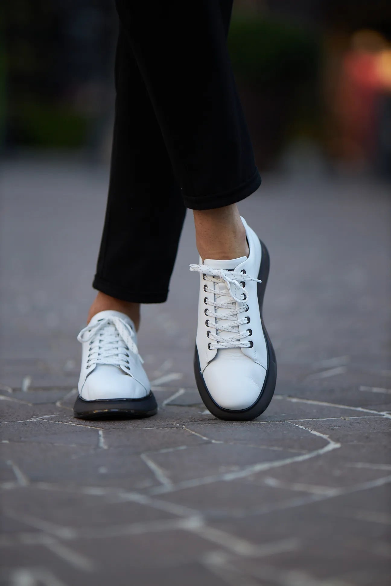 White Leather Sneakers