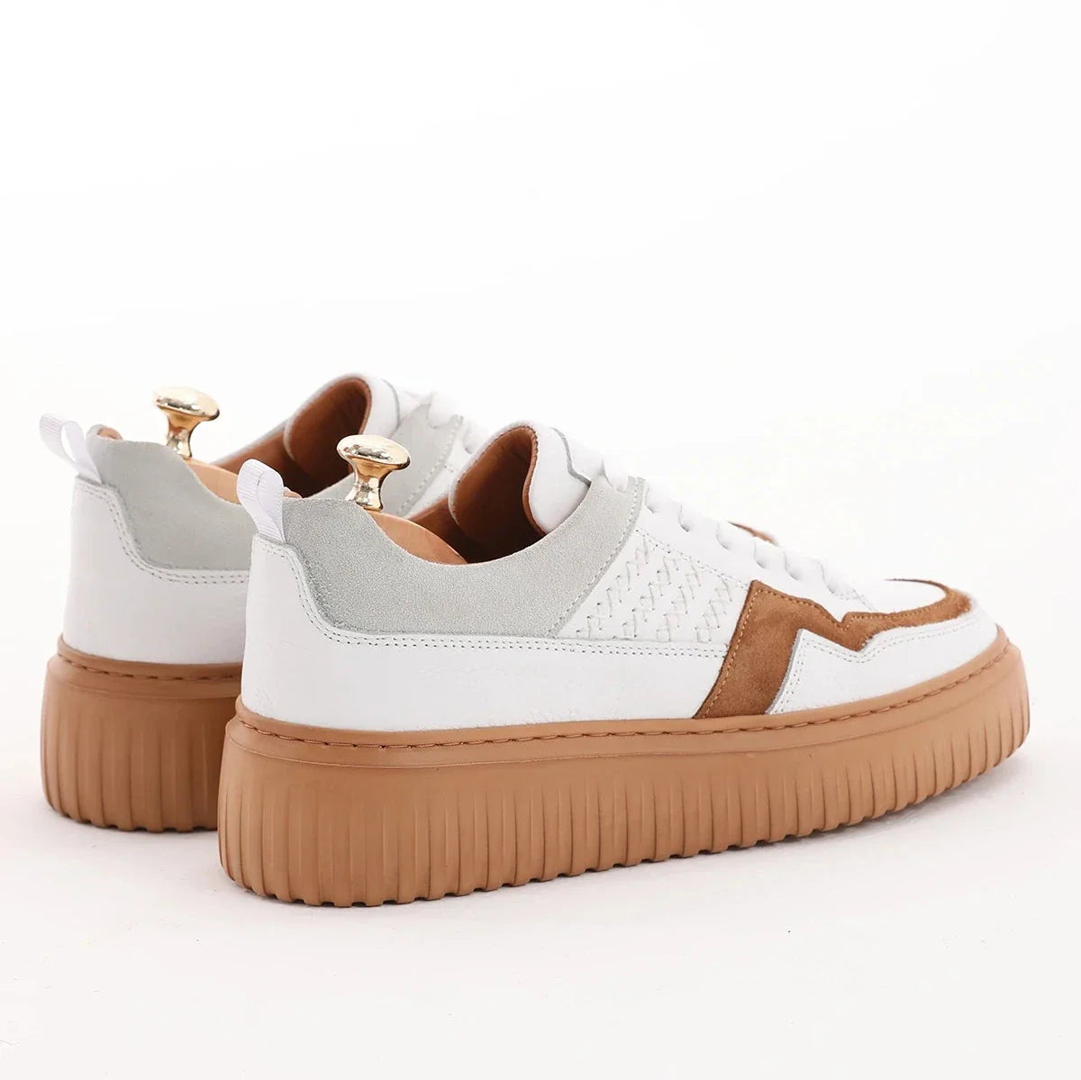Beige Brown Sneakers