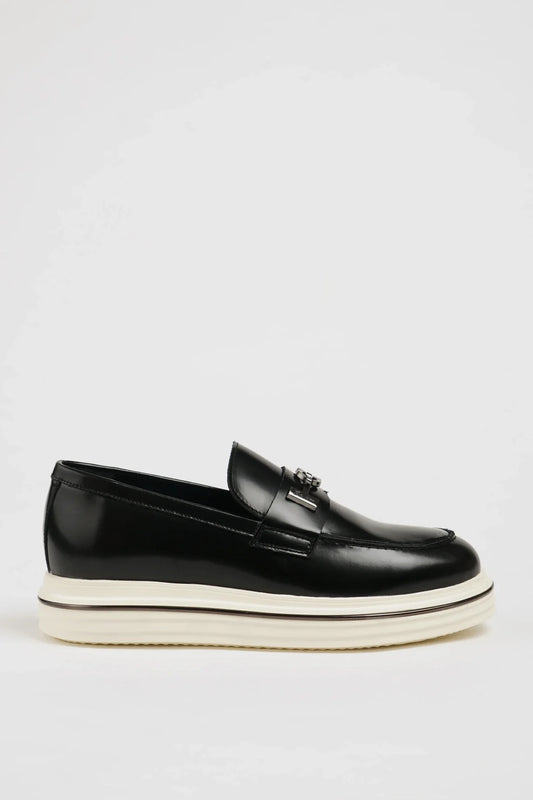 Daring Black Slip On Loafer
