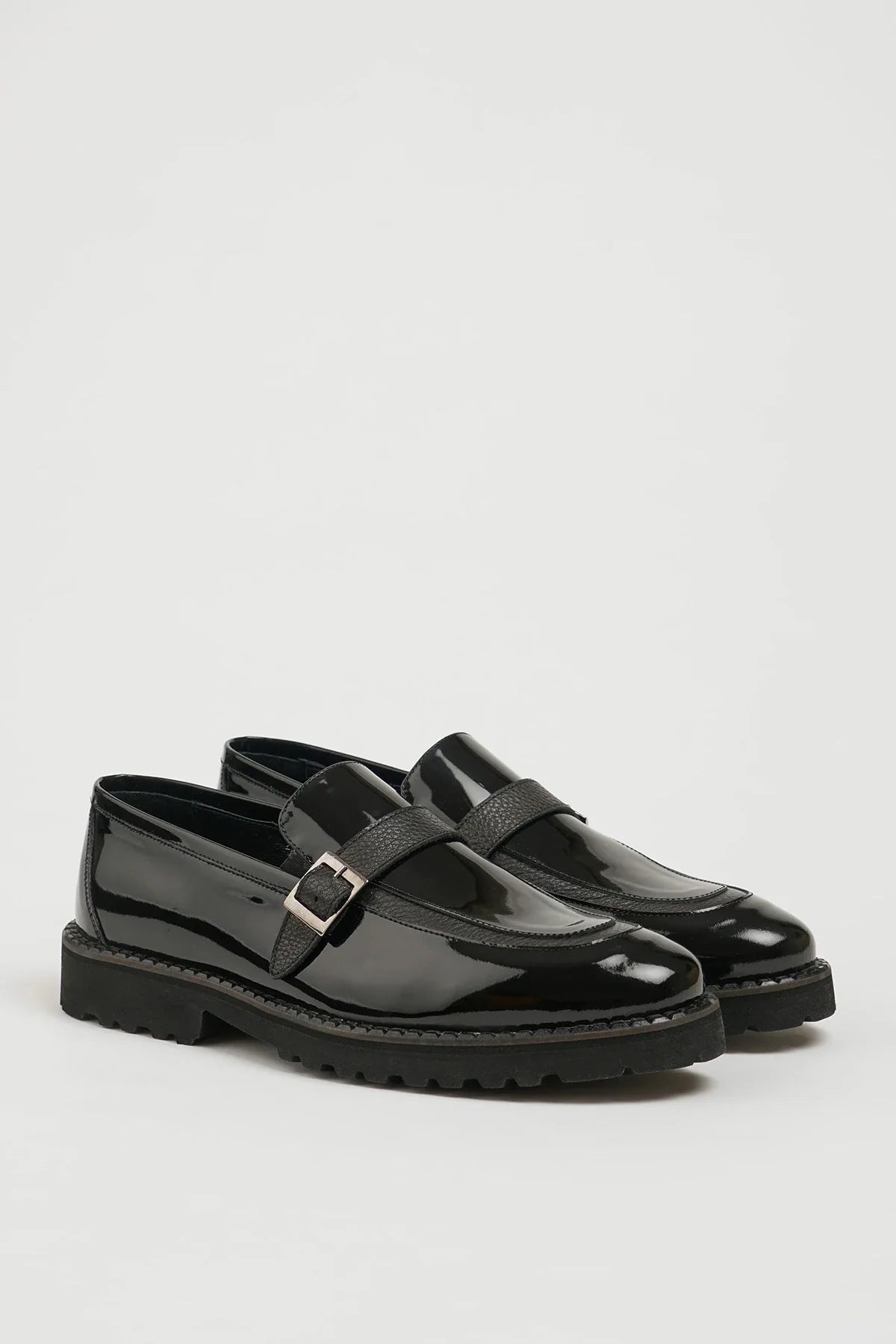 Patent Single Monk Strap