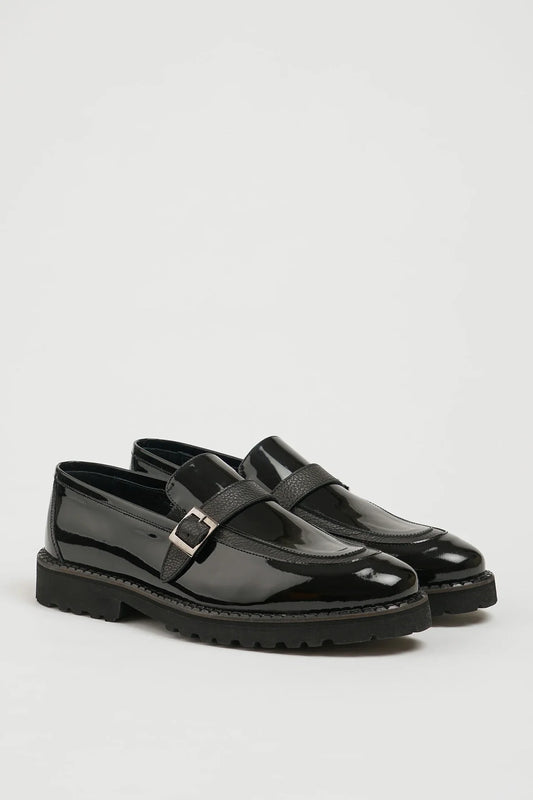 Patent Single Monk Strap