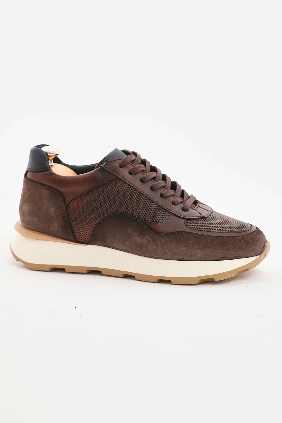 Brown Calf And Suede Runners F-500