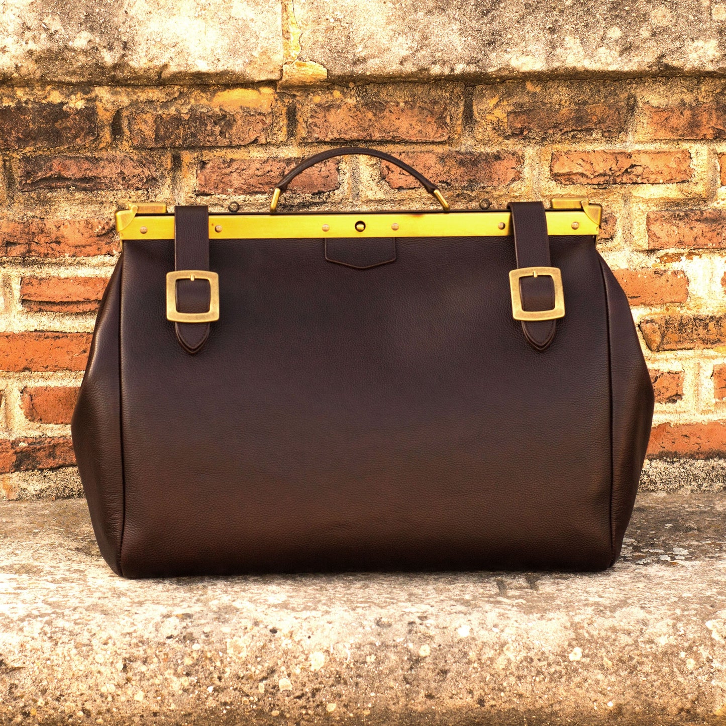 Dark Brown Painted Full Grain Doctor Bag