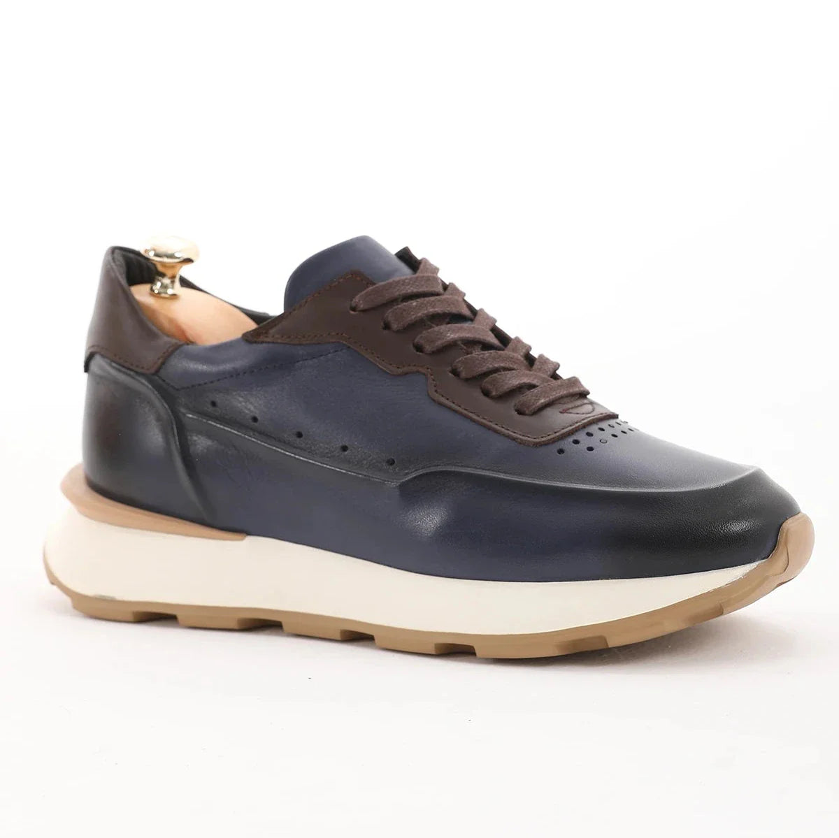 Blue Calf Leather Runners