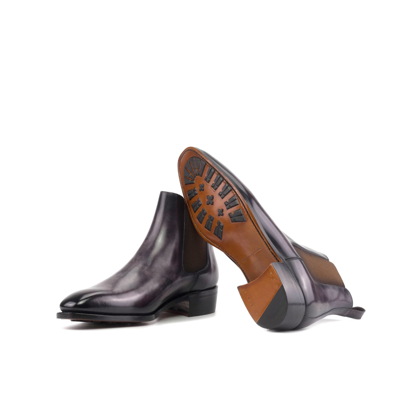 Aubergine Patina Chelsea Boots