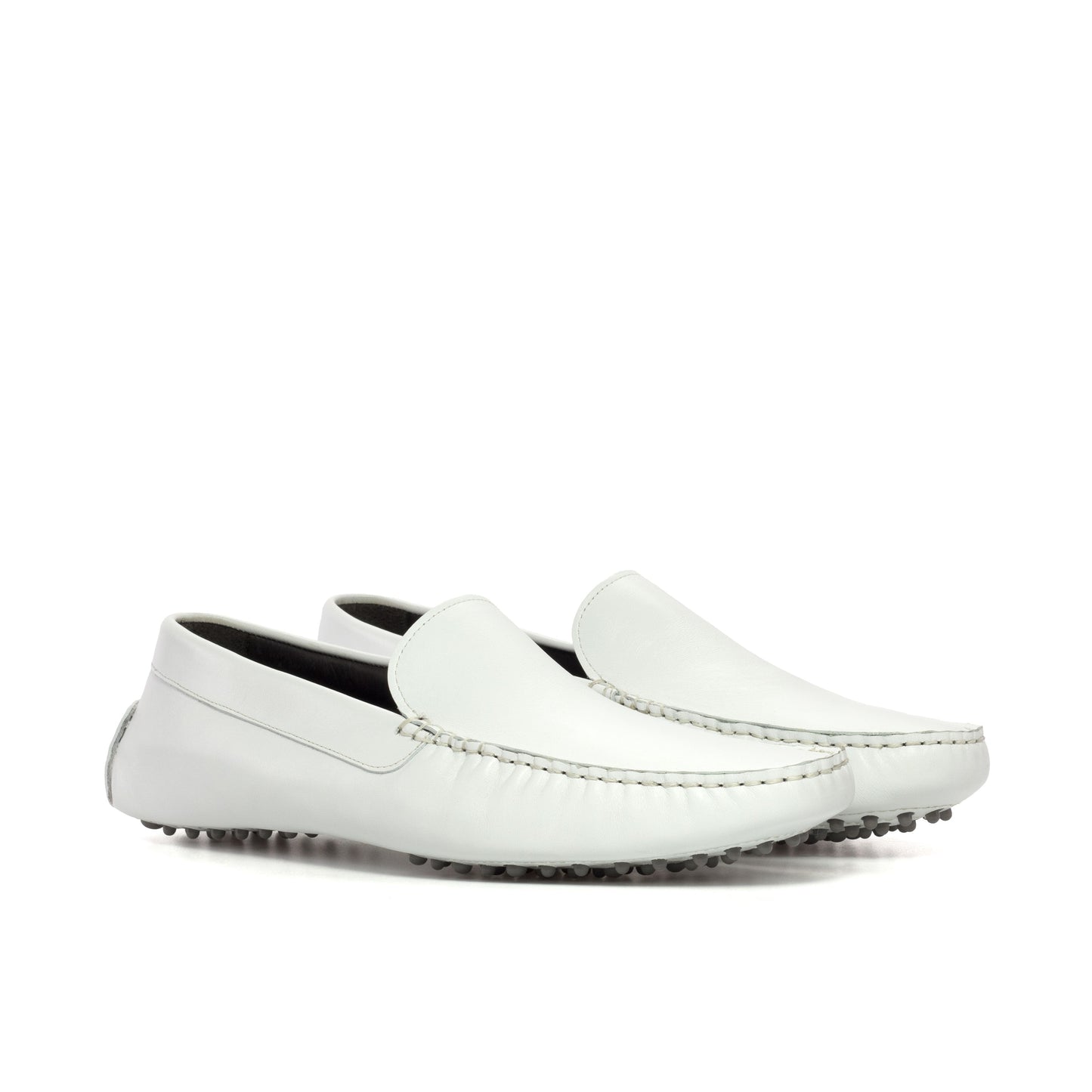 All White Driving Loafer 5883