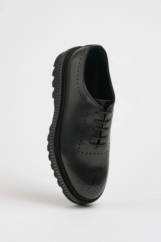Black Trok Toe Brogue