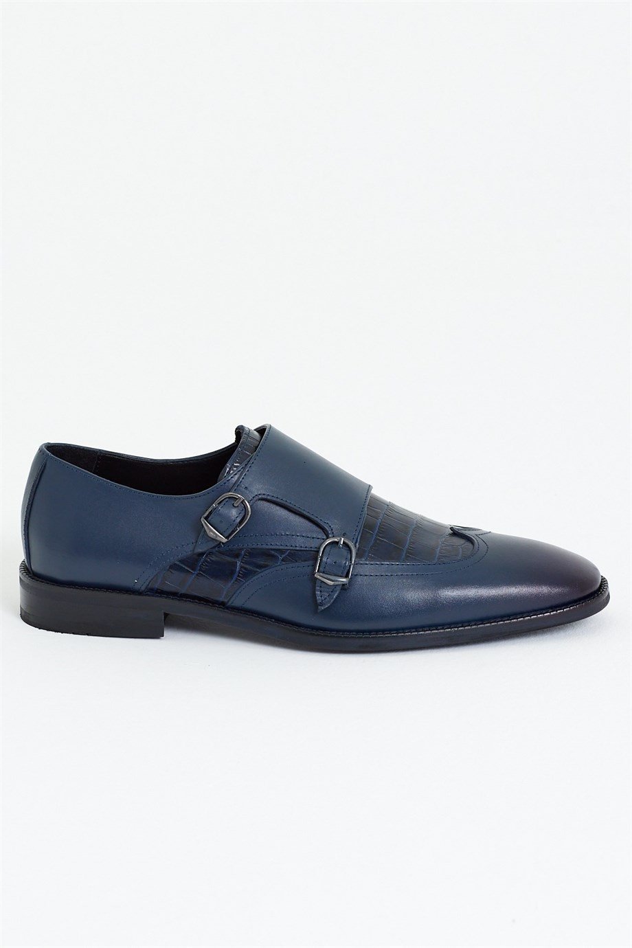 Blue WIngtip Double Monk