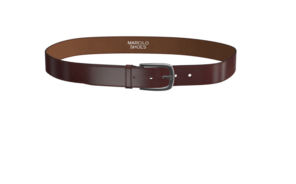 Burgundy Painted Calf Hampton Belt