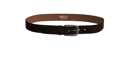 Dark Brown Lux Suede Hampton Belt
