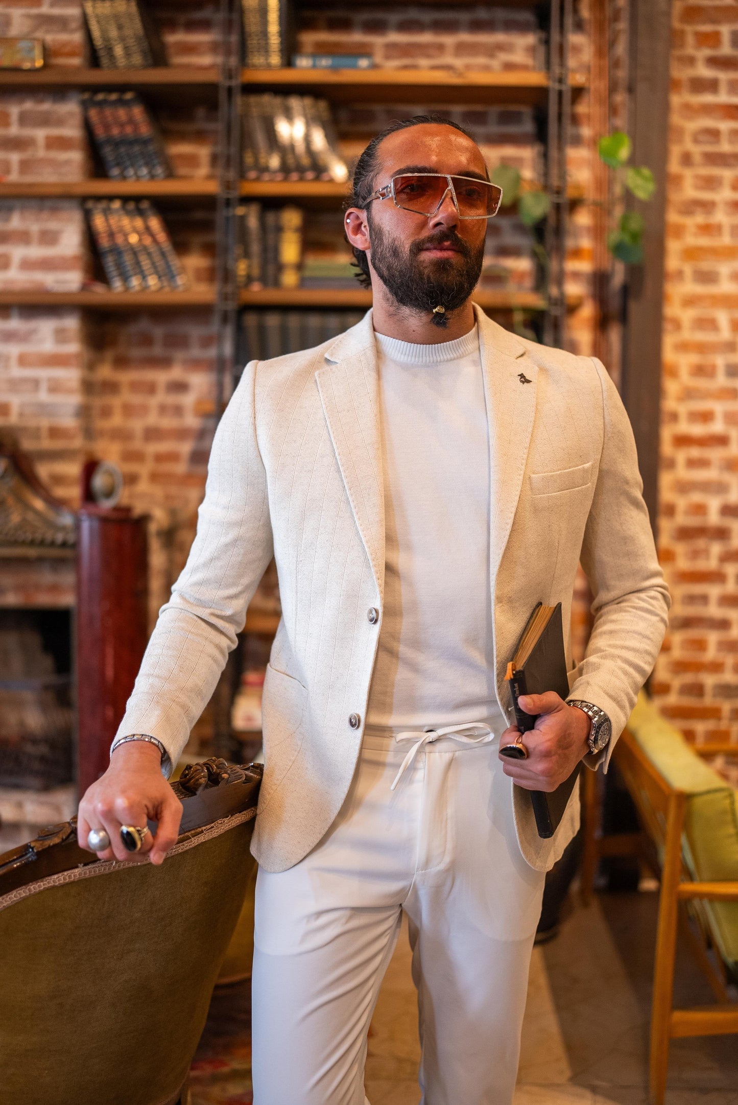 Skin Slim Fit Mono collar Blazer