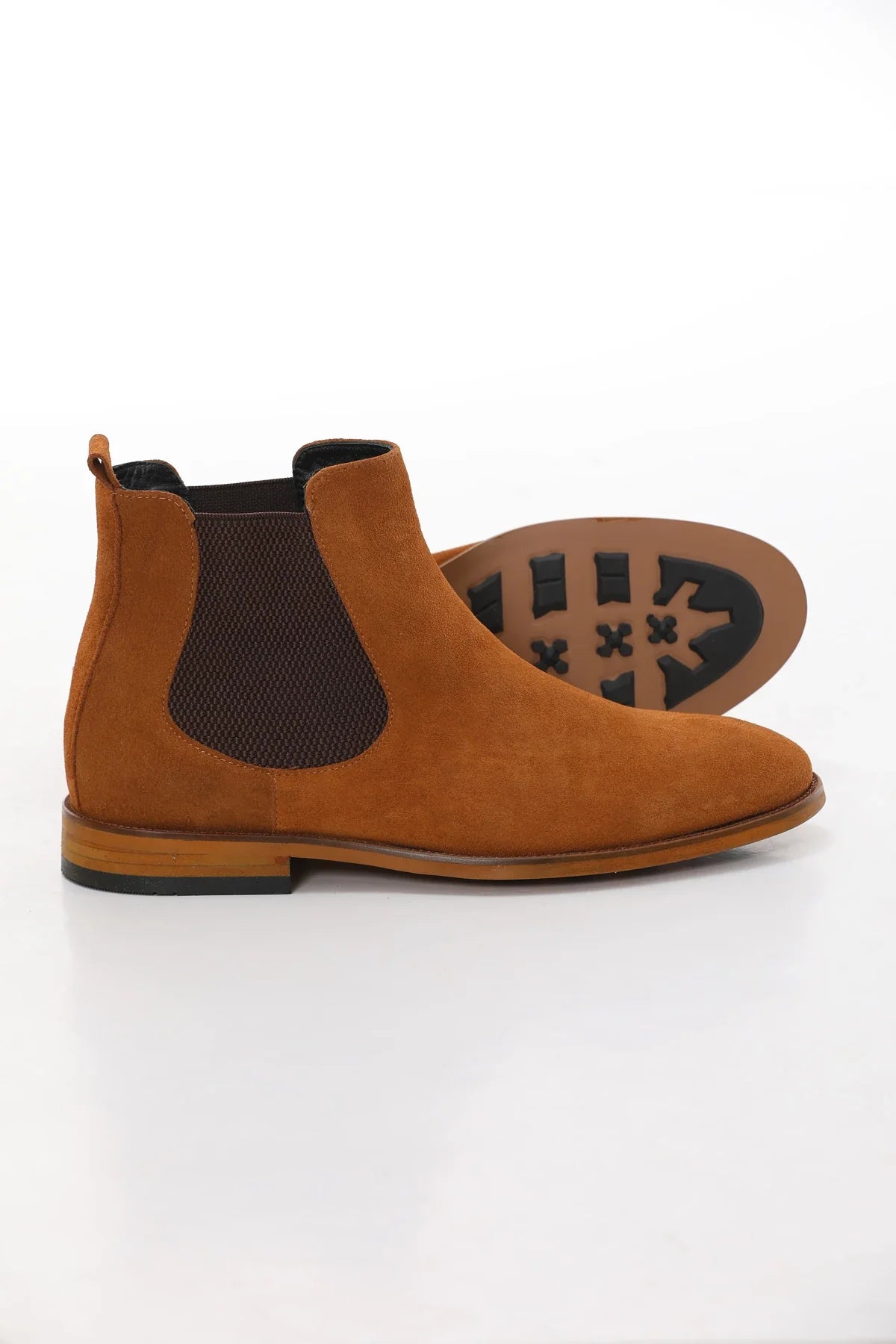 Mustard Suede Chelsea Boots FB-0337