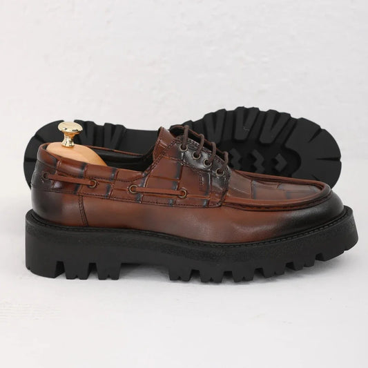 Brown Croc Chunky Savio-512