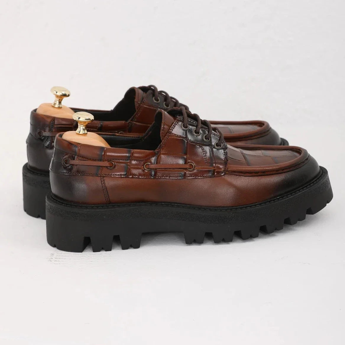 Brown Croc Chunky Savio-512