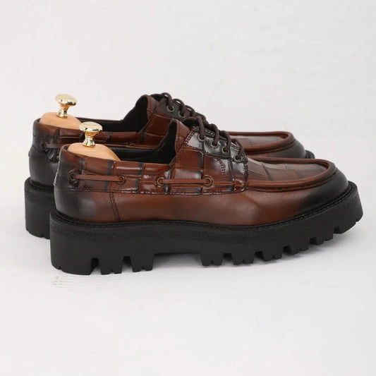 Brown Croc Chunky Savio-512