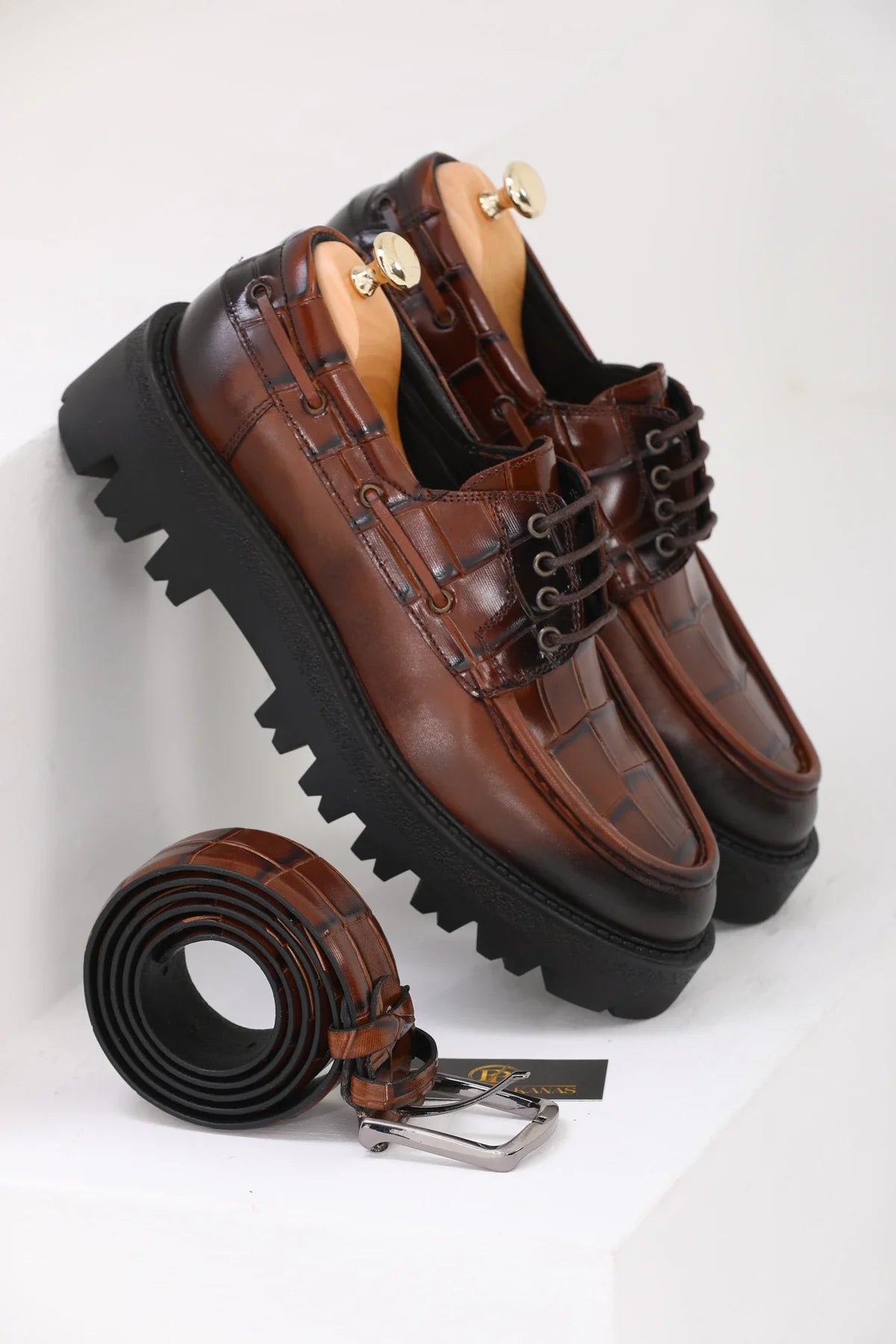 Brown Croc Chunky Savio-512