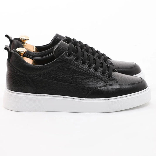 Black Leather Sneakers