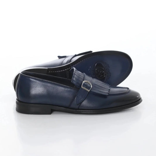 Blue Killtie Side Buckle Loafer