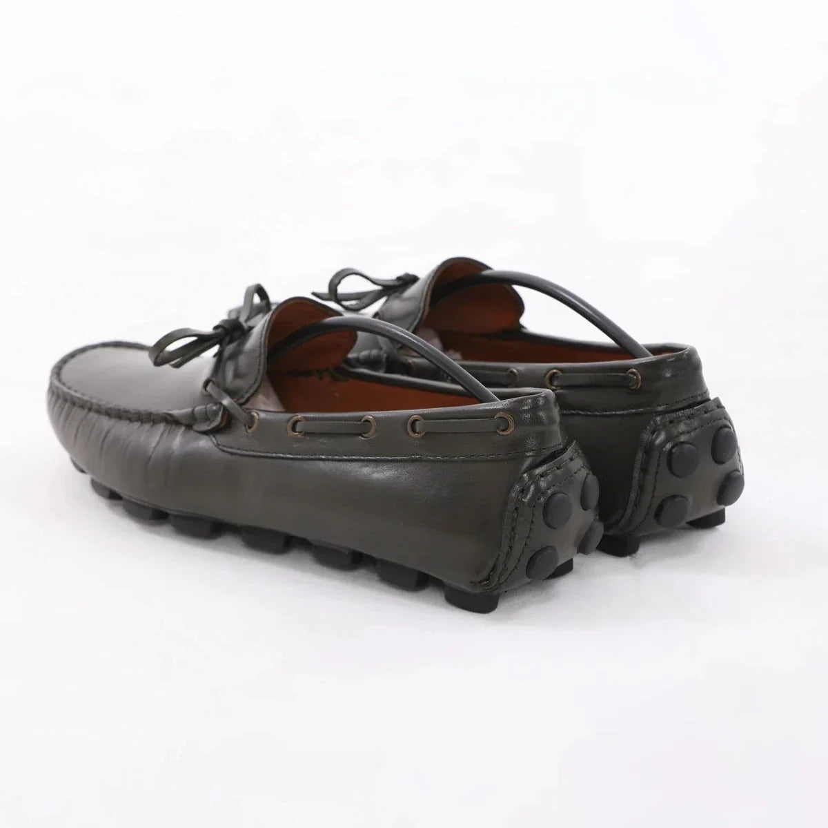 Olive Calf Leather Driving Loafer