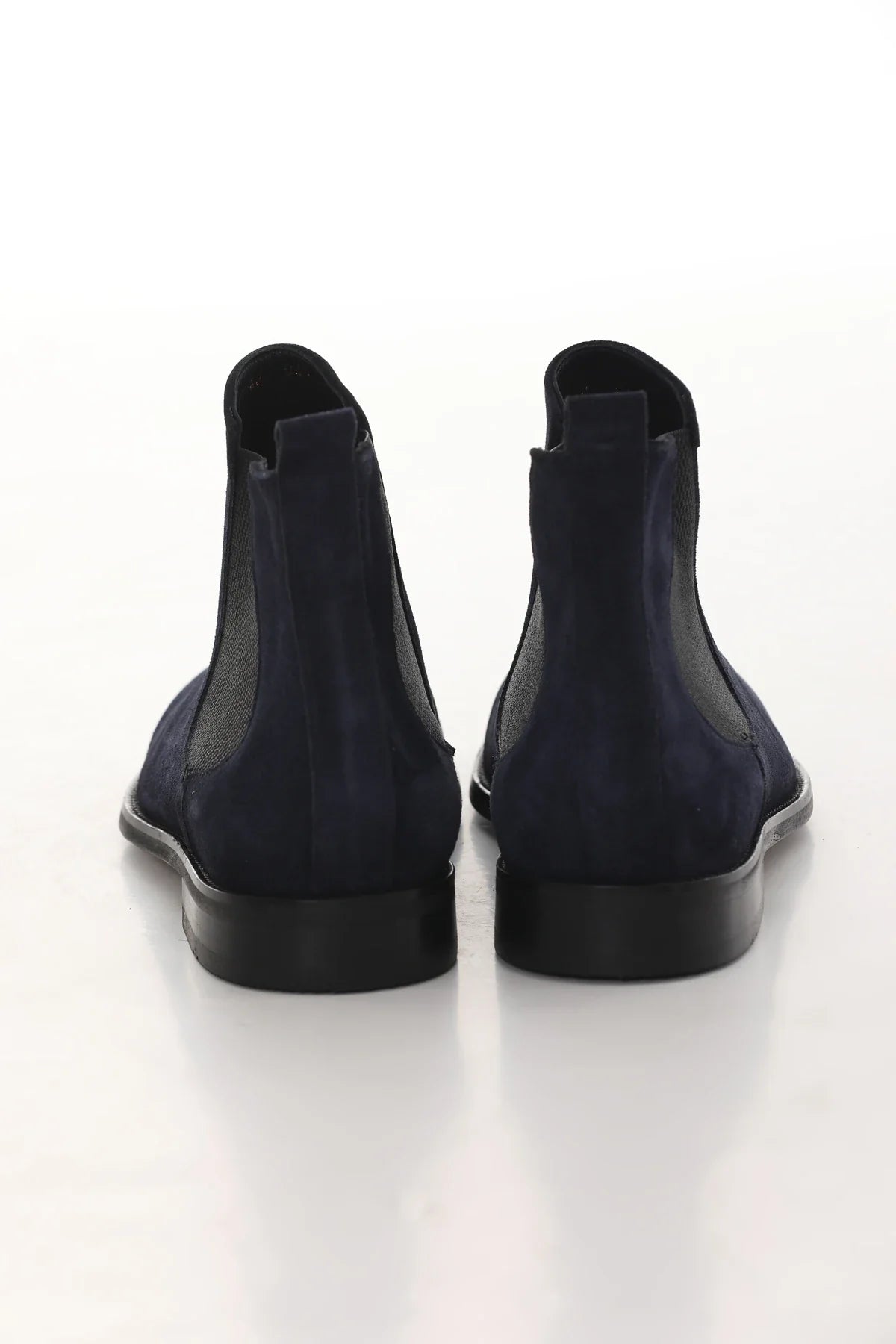Navy Blue Suede Chelsea Boots FB-0336