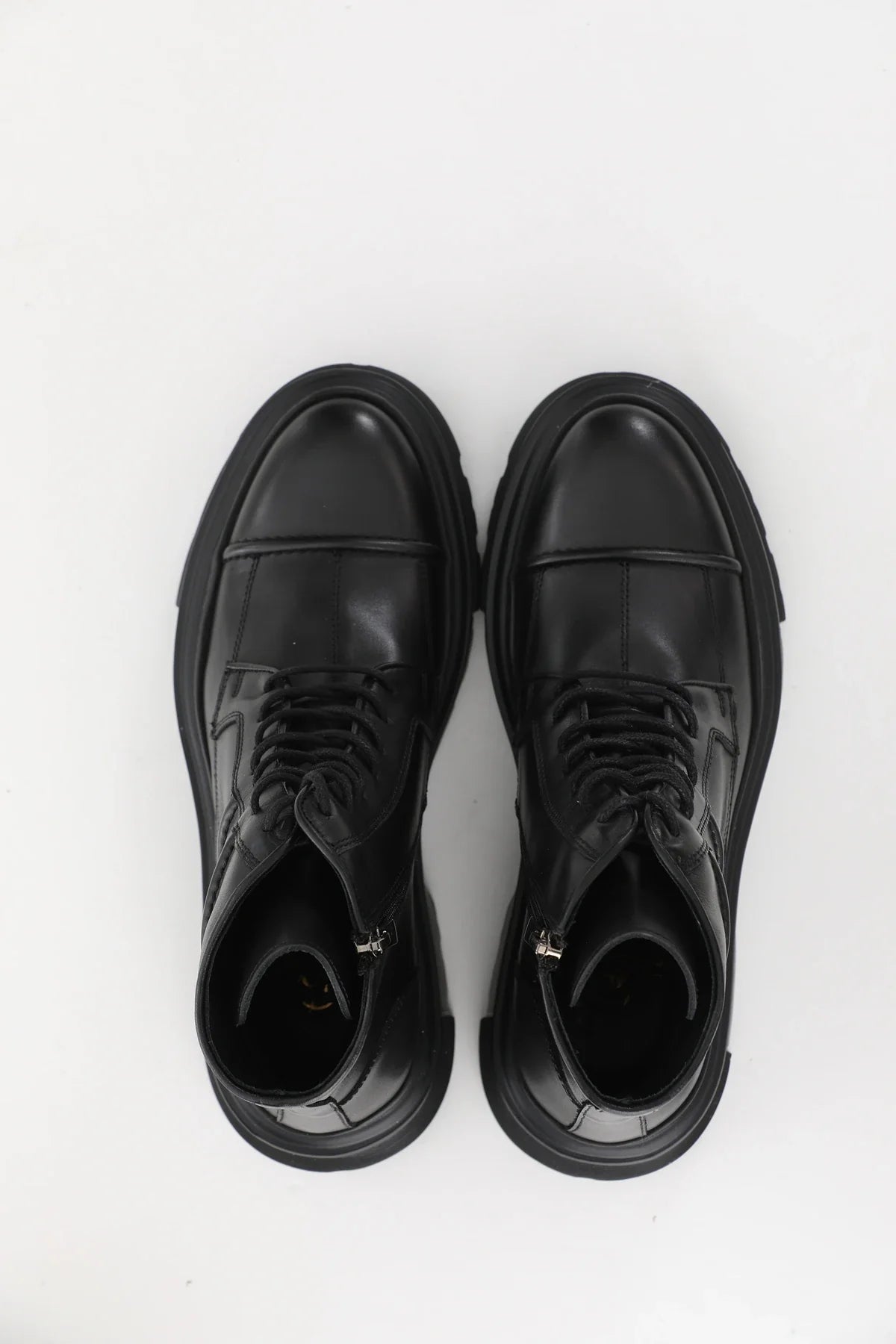 Black Laceup Boots FB-0339