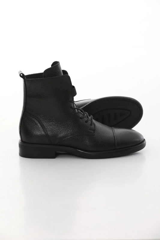 Black Milled Boots FB-0340