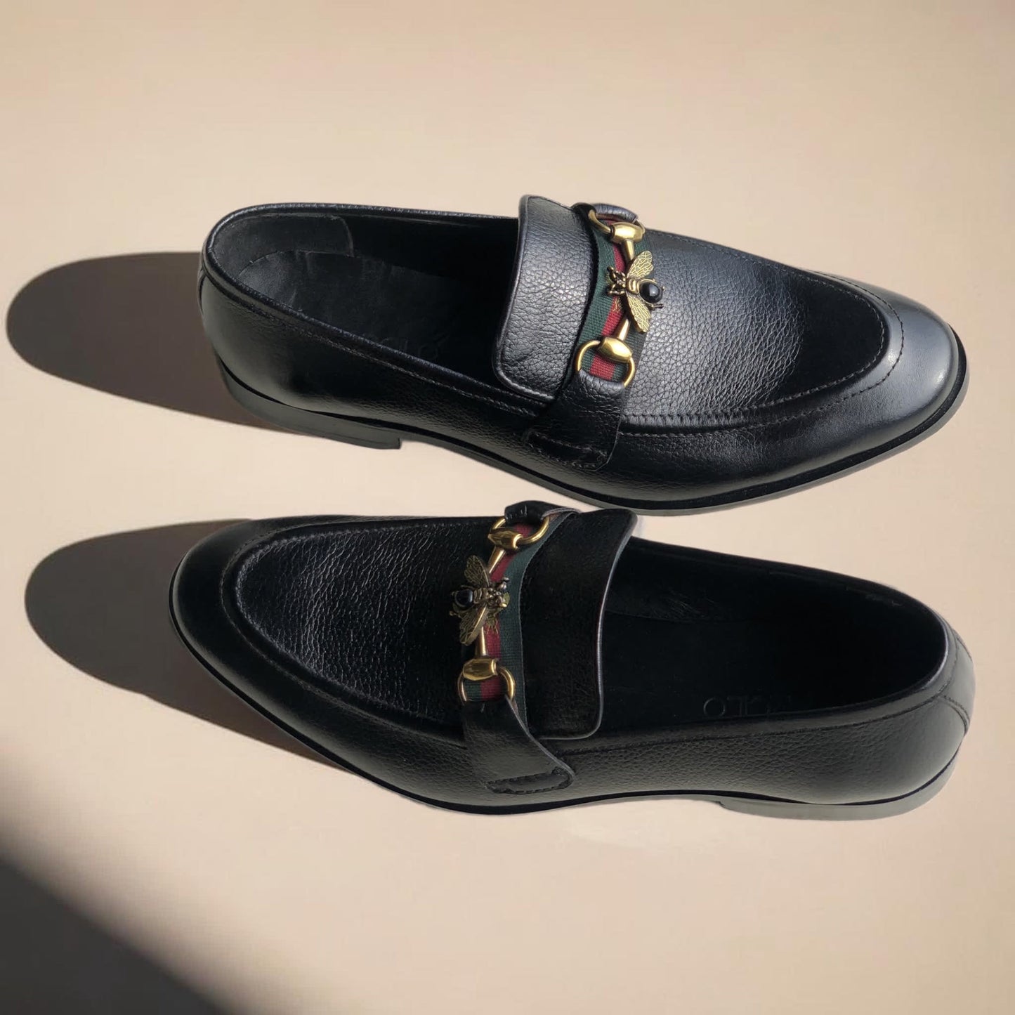 Black Milled Bee Loafer-AL35