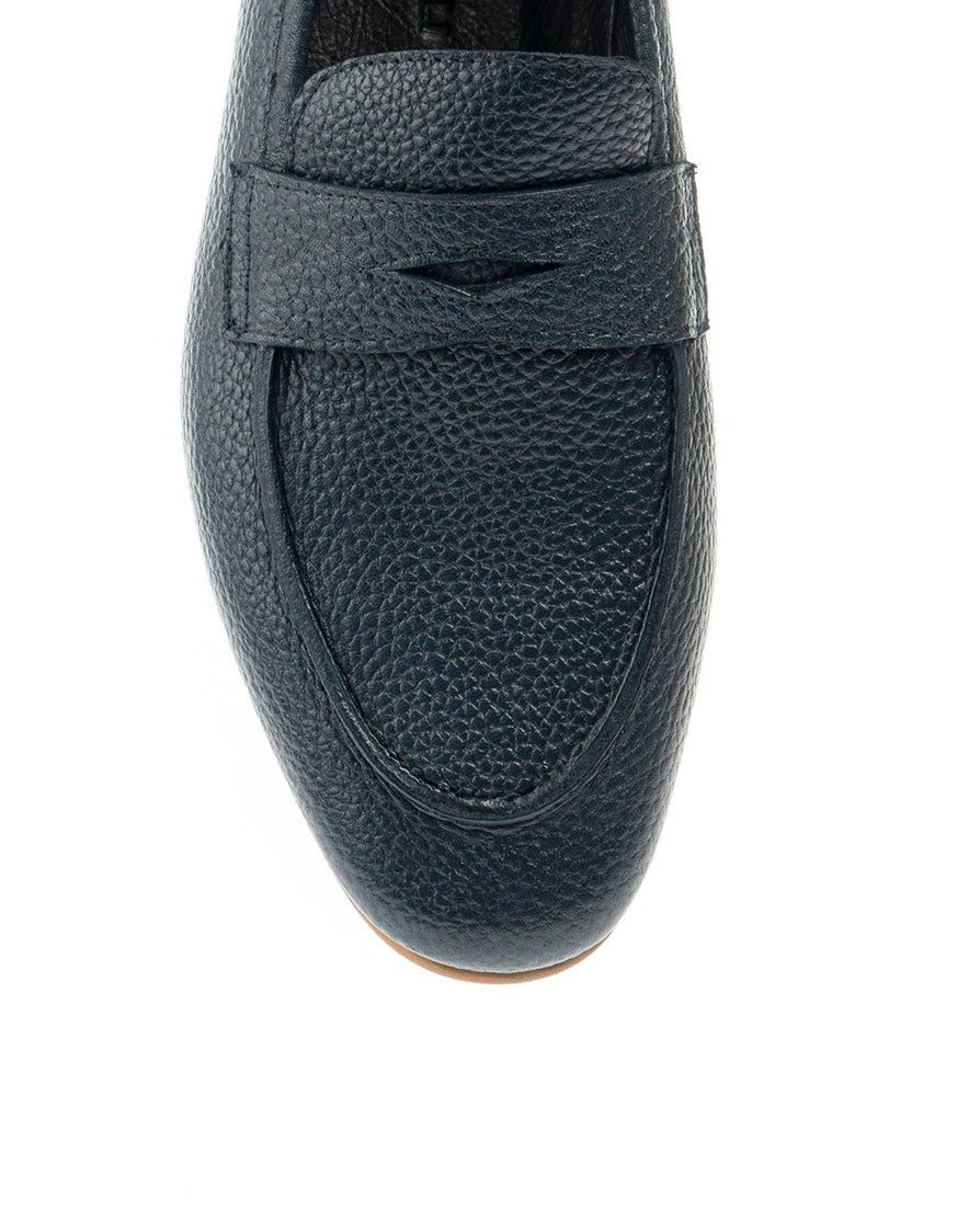 Navy Blue Grainy penny Loafer
