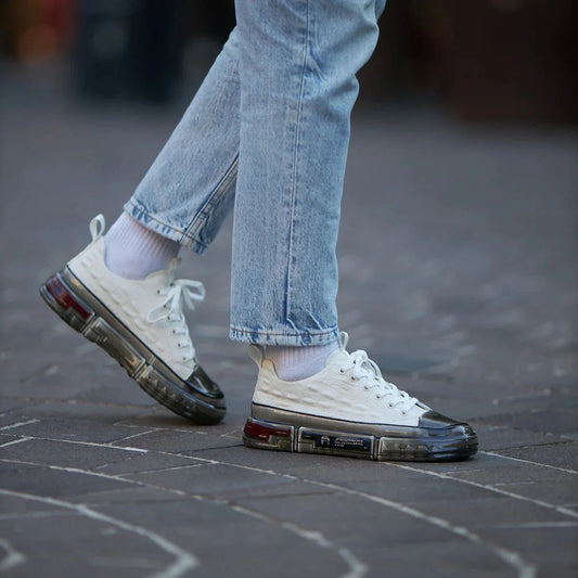 White Casual Gel Sole Sneakers