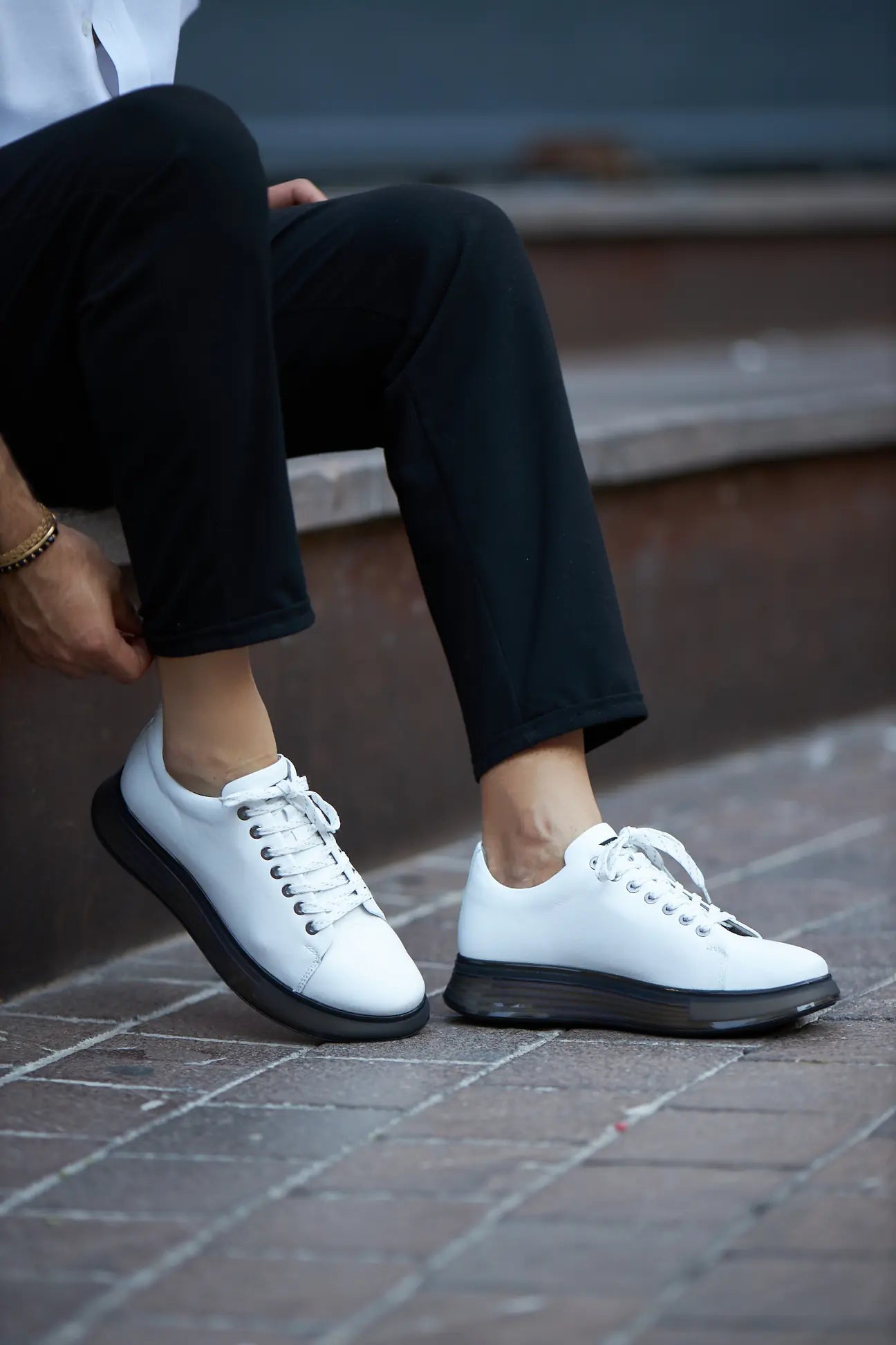 White Leather Sneakers