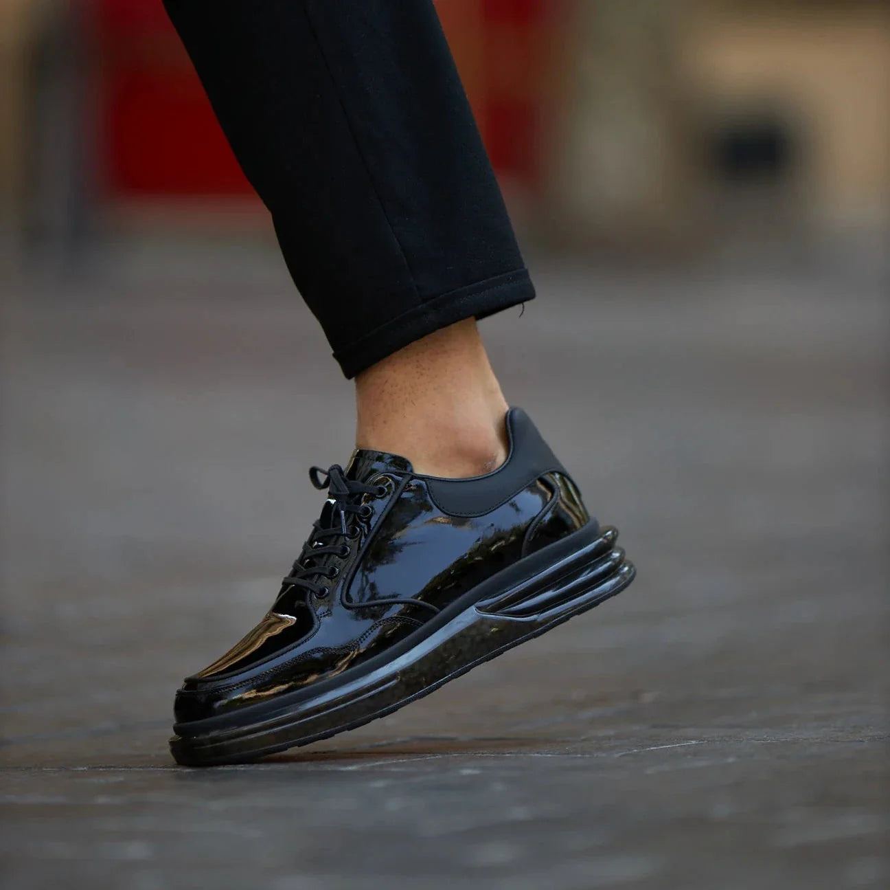Black Patent Sneakers