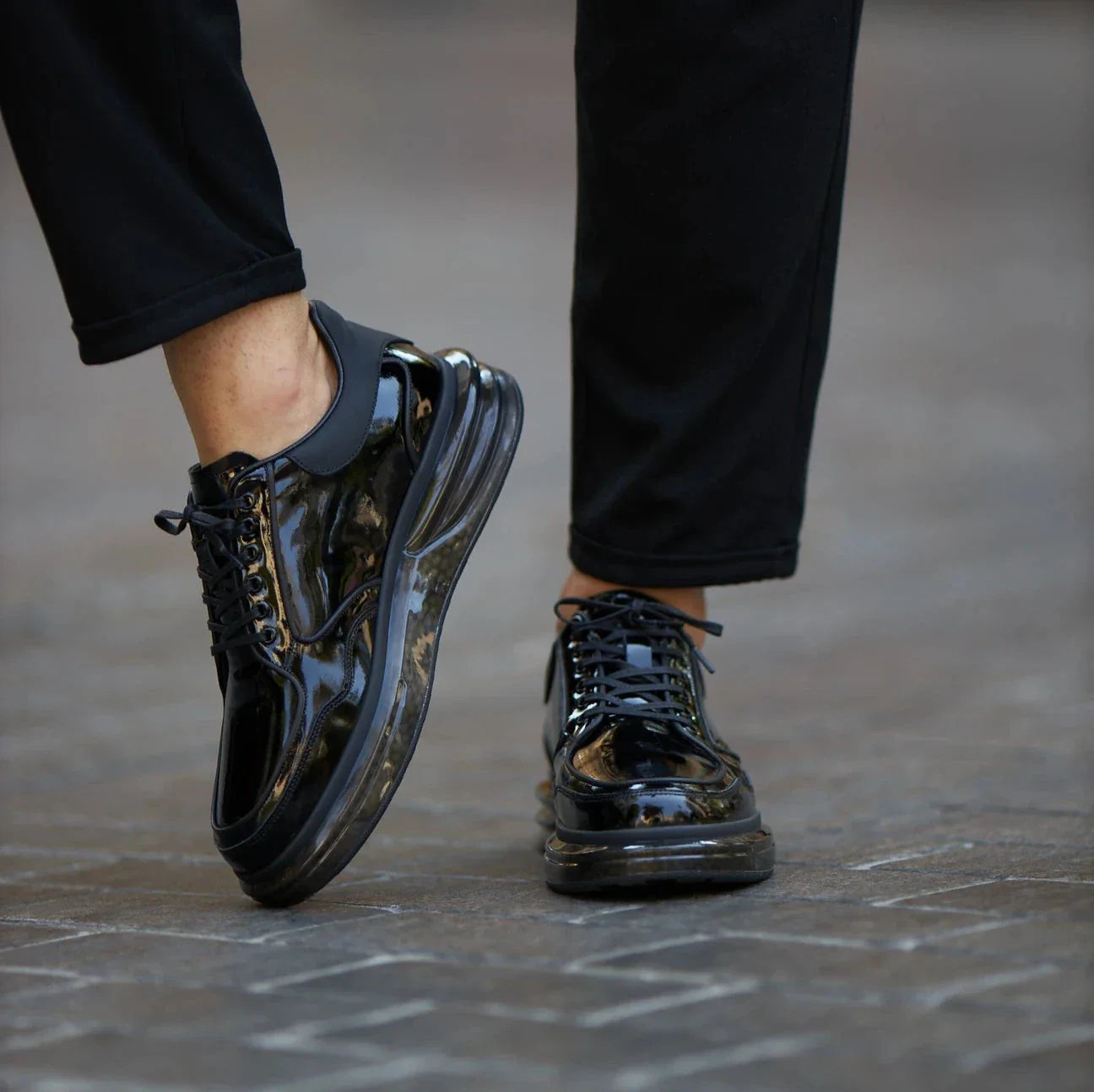 Black Patent Sneakers