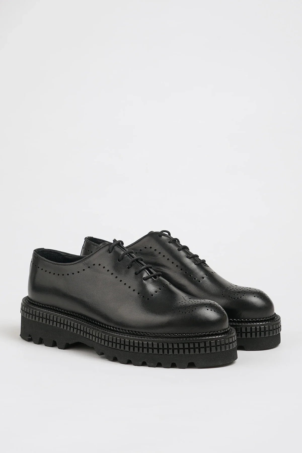 Black Trok Toe Brogue