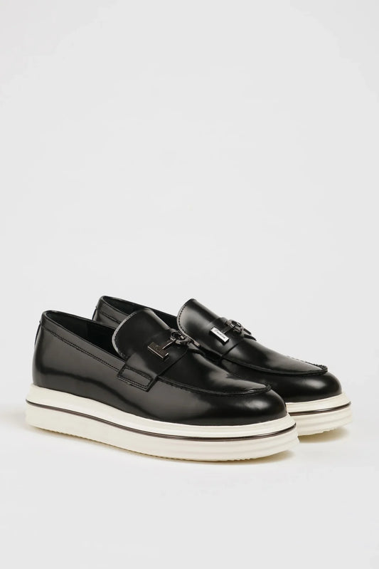 Daring Black Slip On Loafer