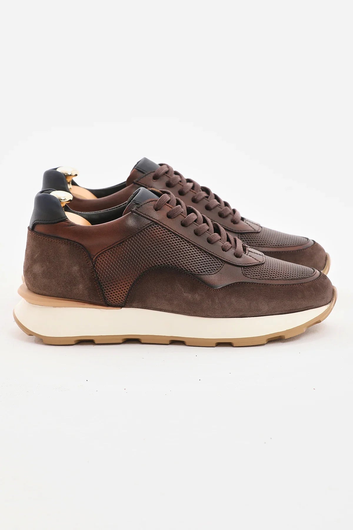 Brown Calf And Suede Runners F-500