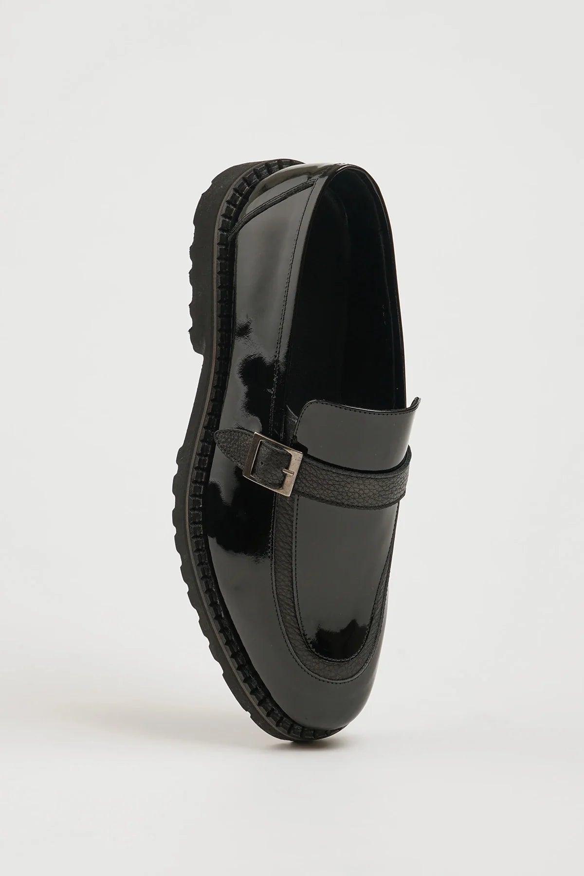Patent Single Monk Strap