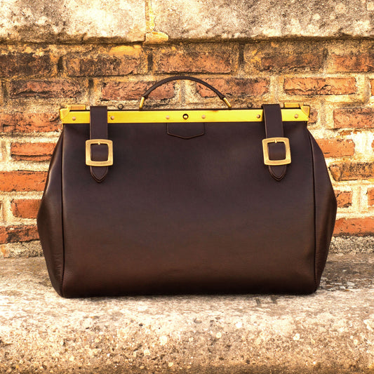 Dark Brown Painted Full Grain Doctor Bag