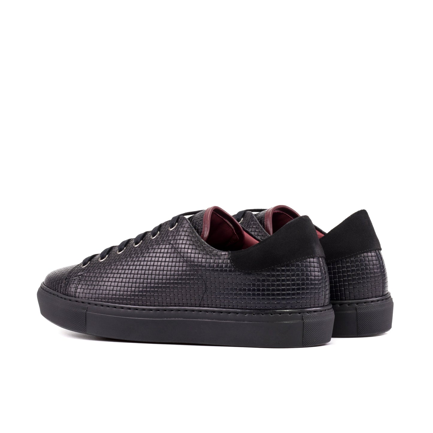 Black Painted Calf Lux Suede Sneaker 5867