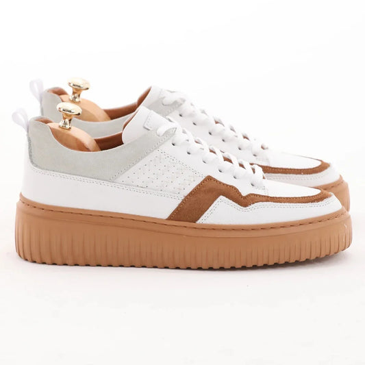 Beige Brown Sneakers