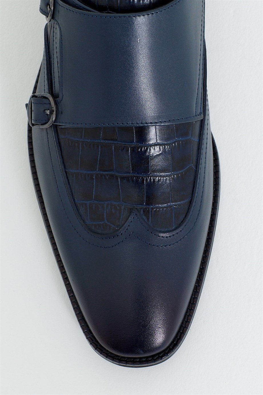 Blue WIngtip Double Monk