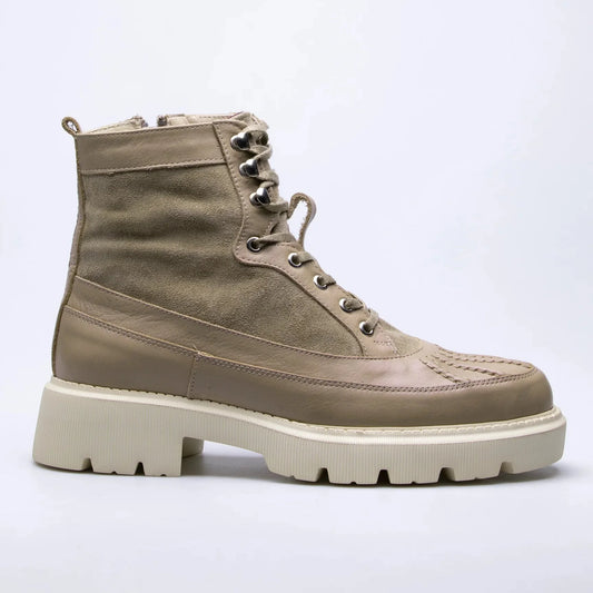 SAND AJAK Lace-up and Zippered Winter Boots