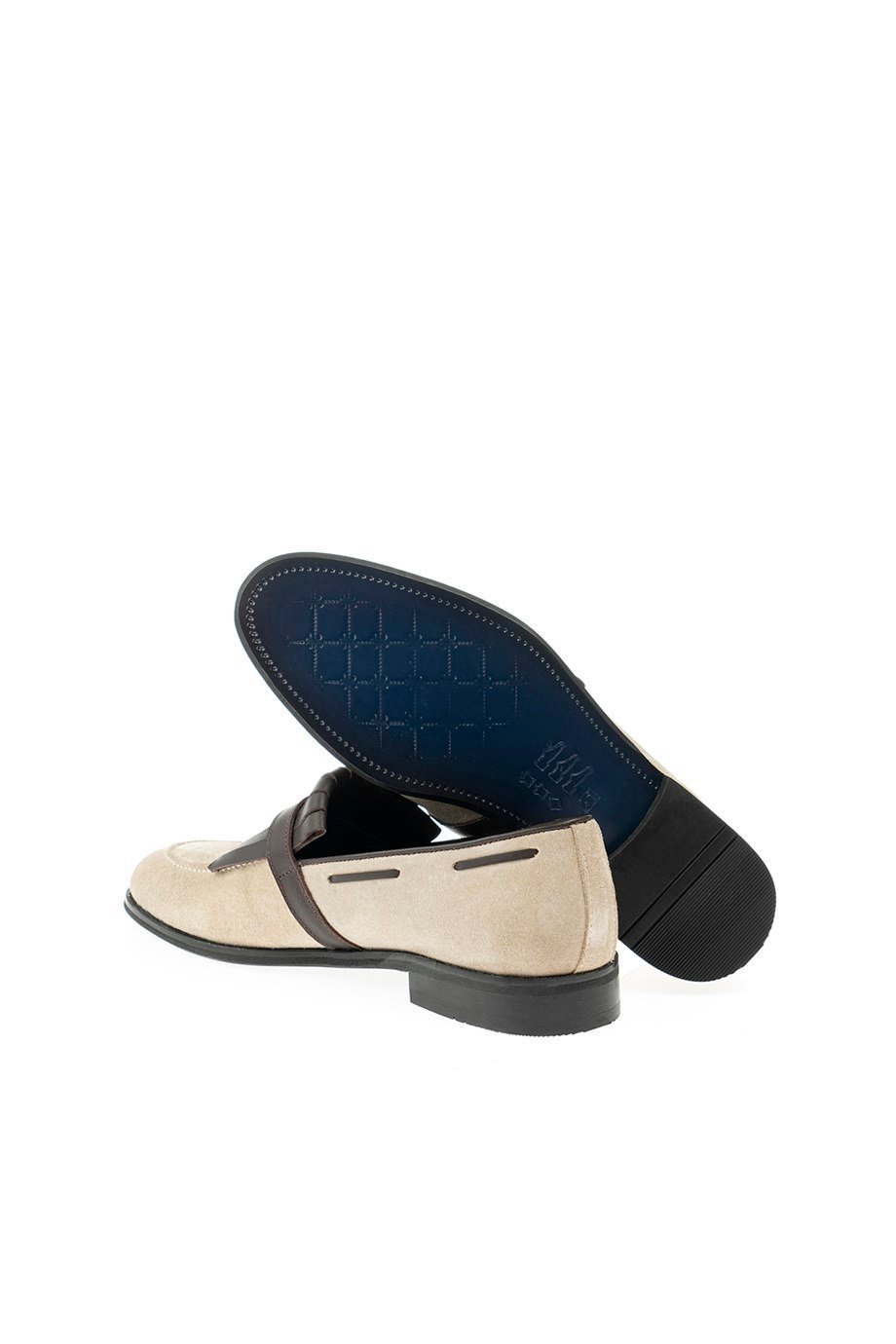 Beige Suede Fringe Loafer