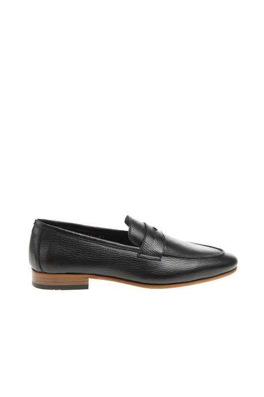 Black Grainy penny Loafer