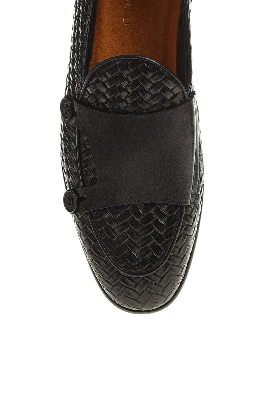 Black Pattern Double Monk Mocassin