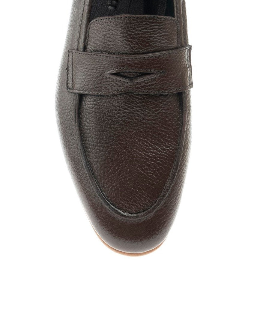 Brown Grainy penny Loafer