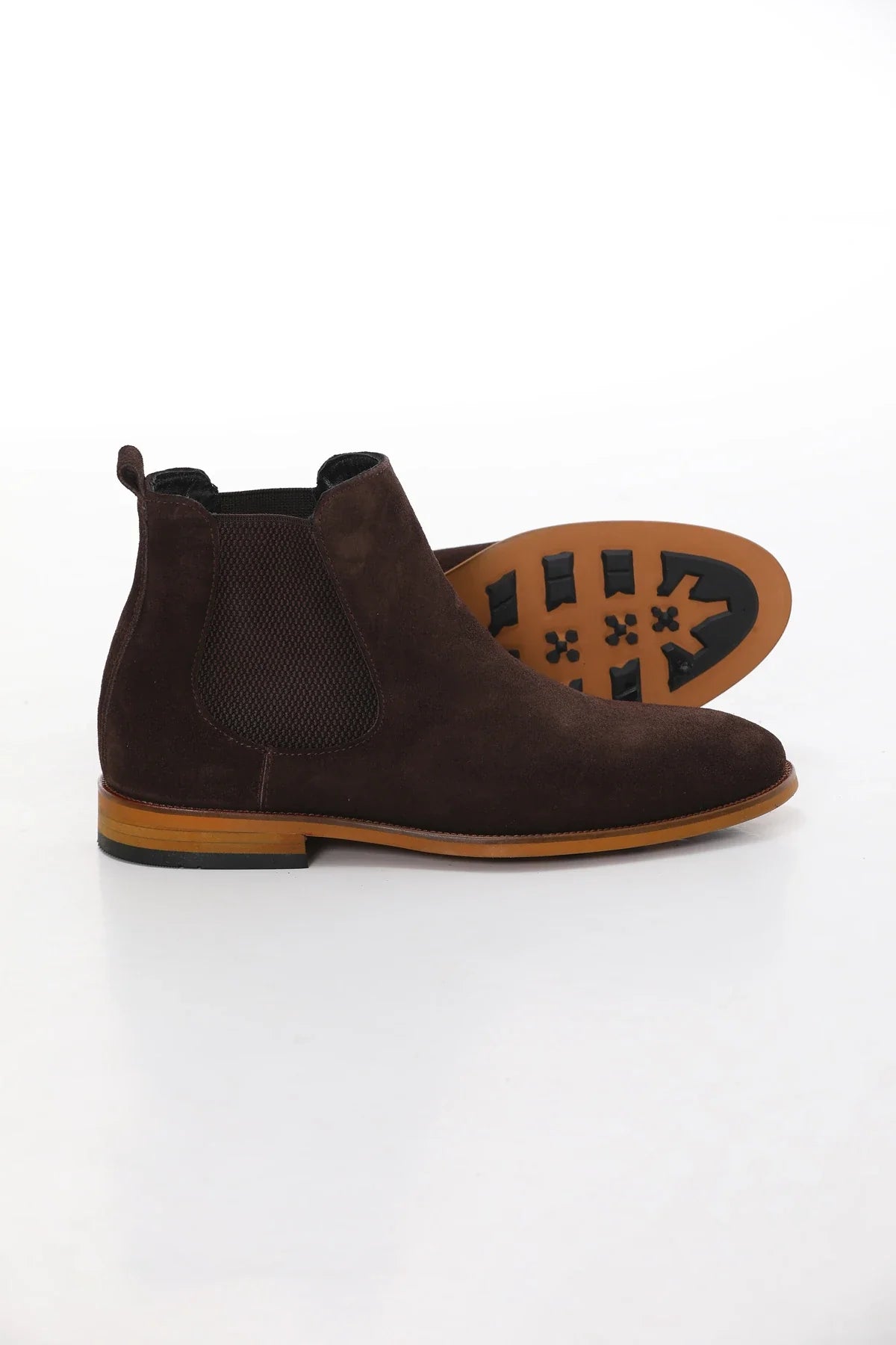 Brown Suede Chelsea Boots FB-0338