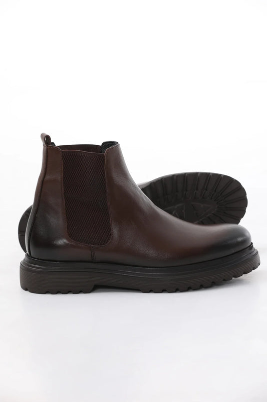 Brown Chunky Eva Sole Boots FB-0334