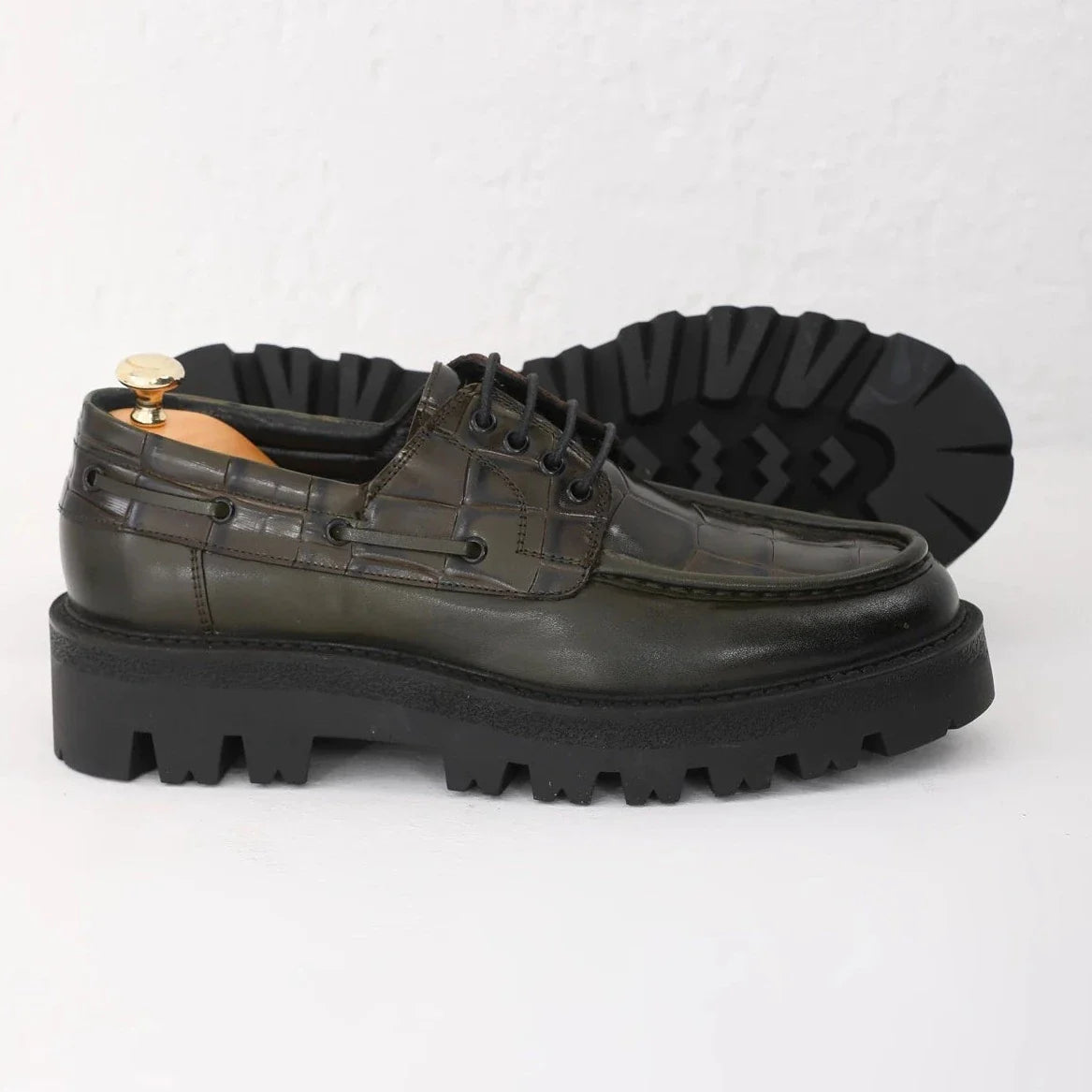 Khaki Croc Chunky Savio-512