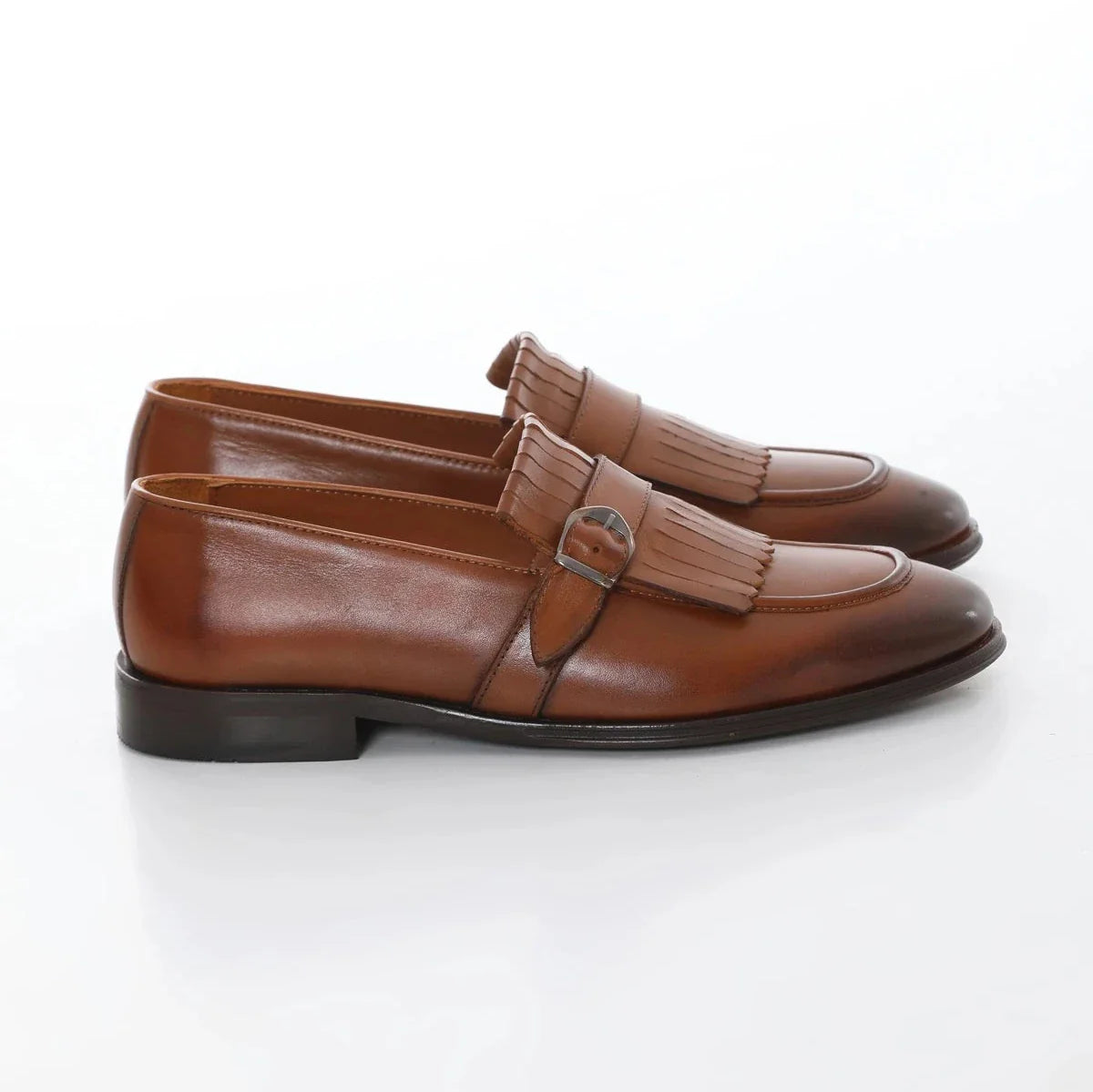 Tan Shaded Killtie Side Buckle Loafer