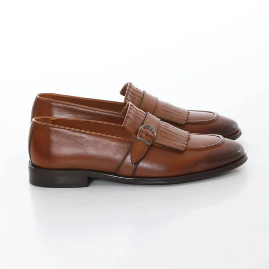 Tan Shaded Killtie Side Buckle Loafer